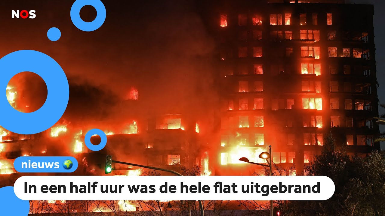 Grote flatbrand in Spanje, nog steeds mensen vermist