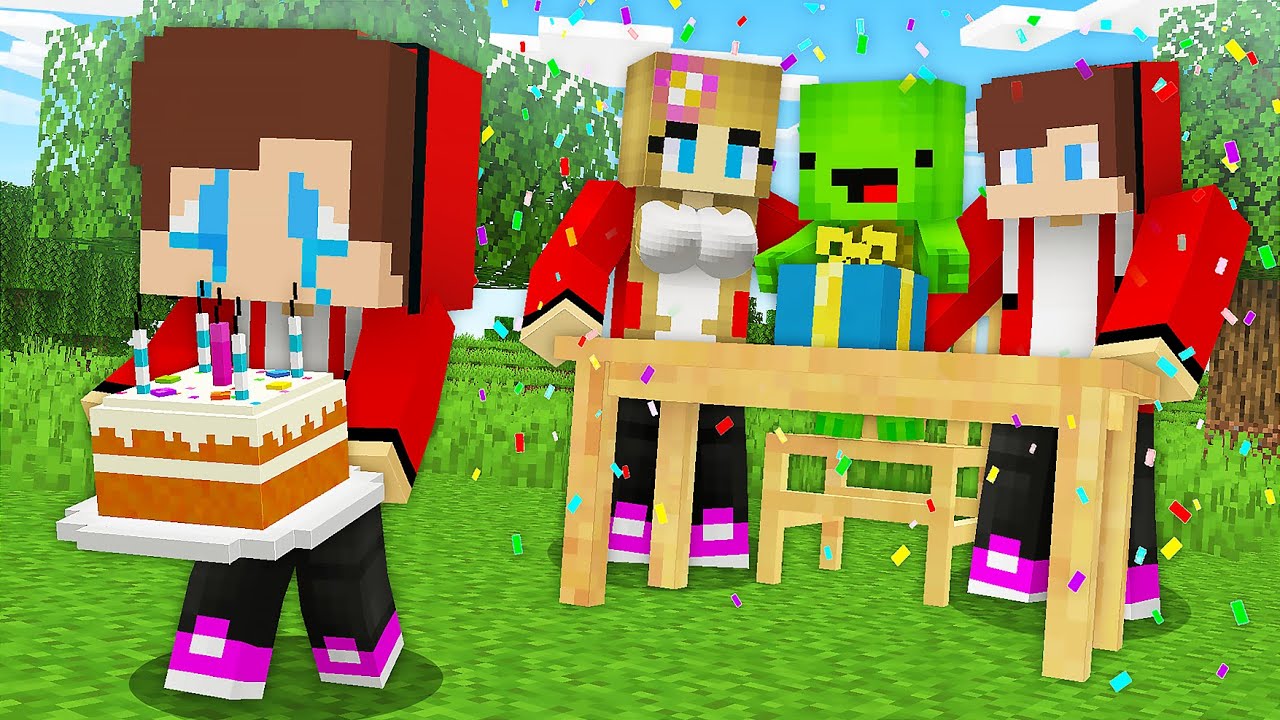 Mikey is favorite BABY! JJ SAD LOSER wasn`t INVITED to the BIRTHDAY PARTY in Minecraft - Maizen