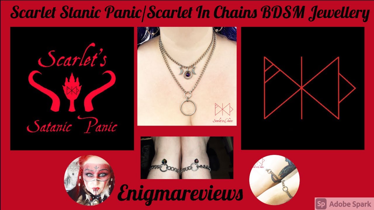 Scarlet Satanic Panic/Scarlet In Chains BDSM Stainless steel jewellery