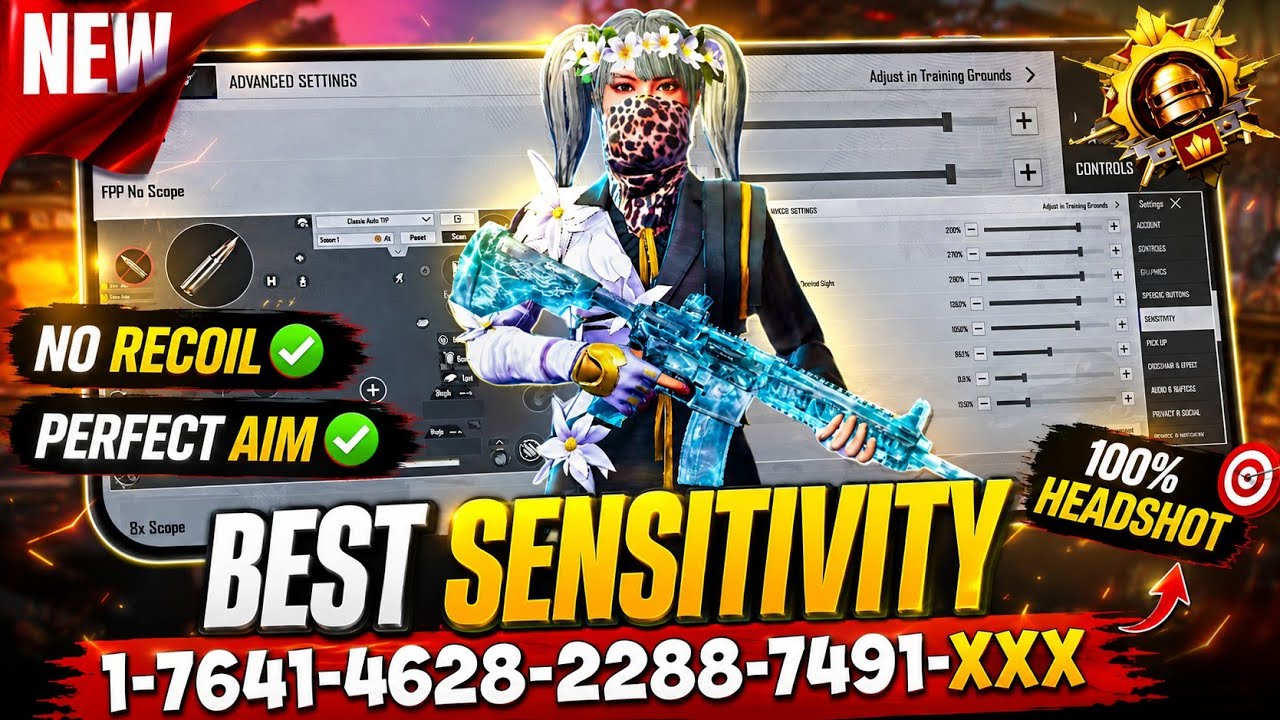 NEW UPDATE 4.4 CODE 🔥 BGMI/PUBG MOBILE SENSITIVITY SETTINGS 2026 | BEST SCOPE SENSITIVITY SETTINGS✅
