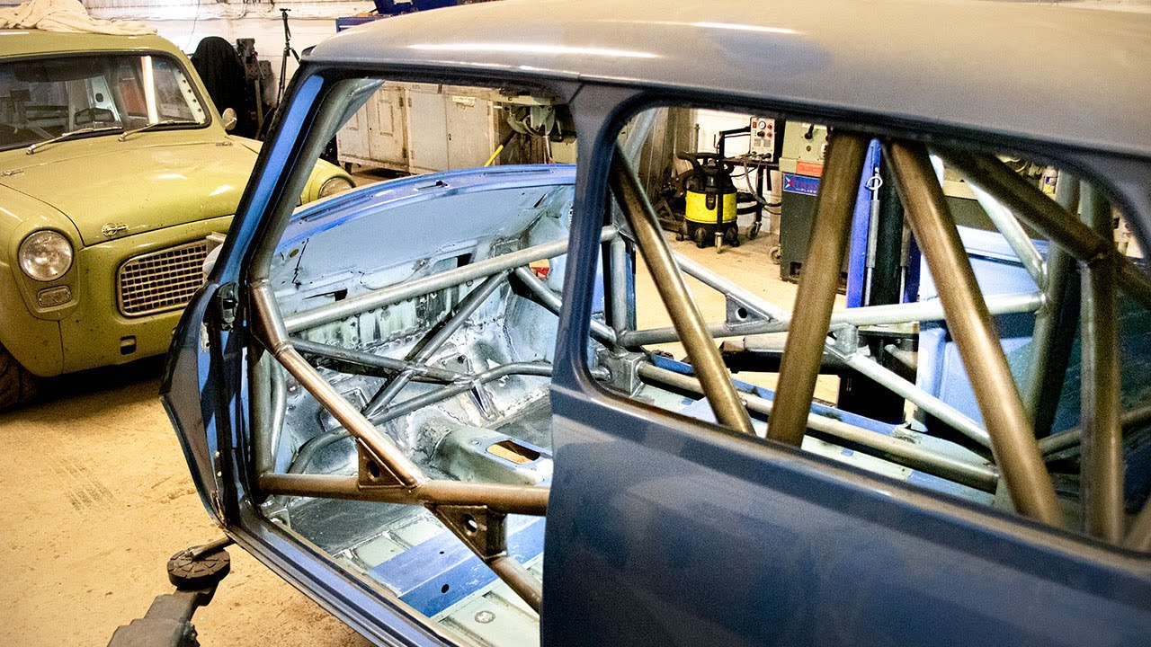 Classic Mini Race Car Part 6 - Finished Roll Cage