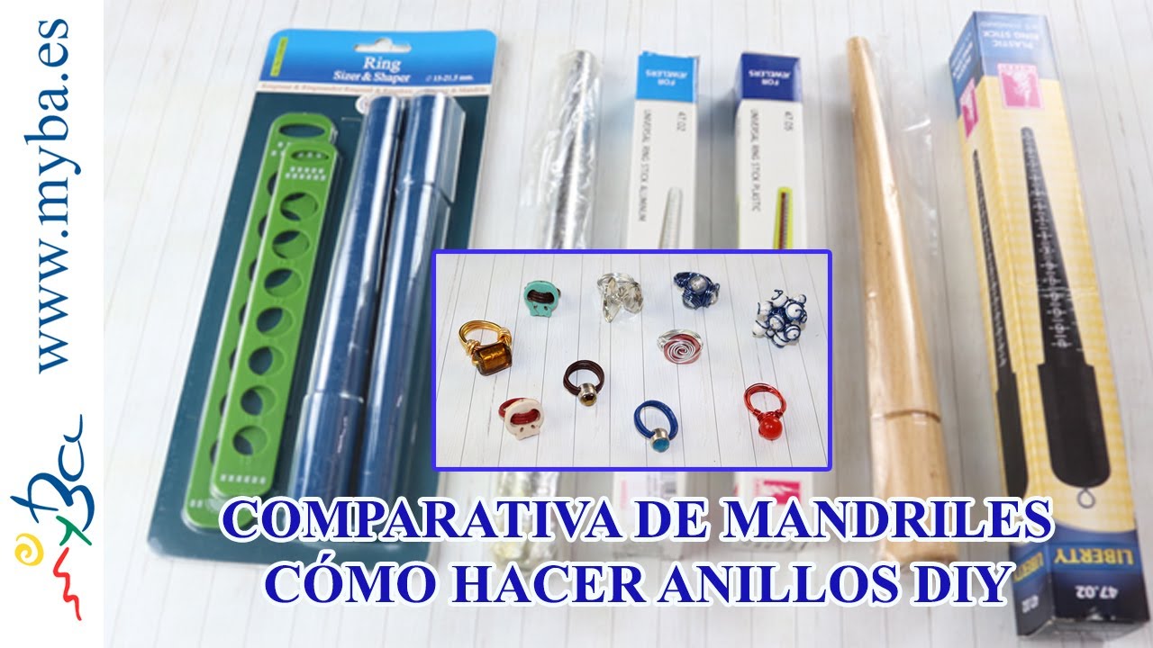 Comparativa de mandriles. Cómo hacer anillos DIY. Anillos alambre y cuero.