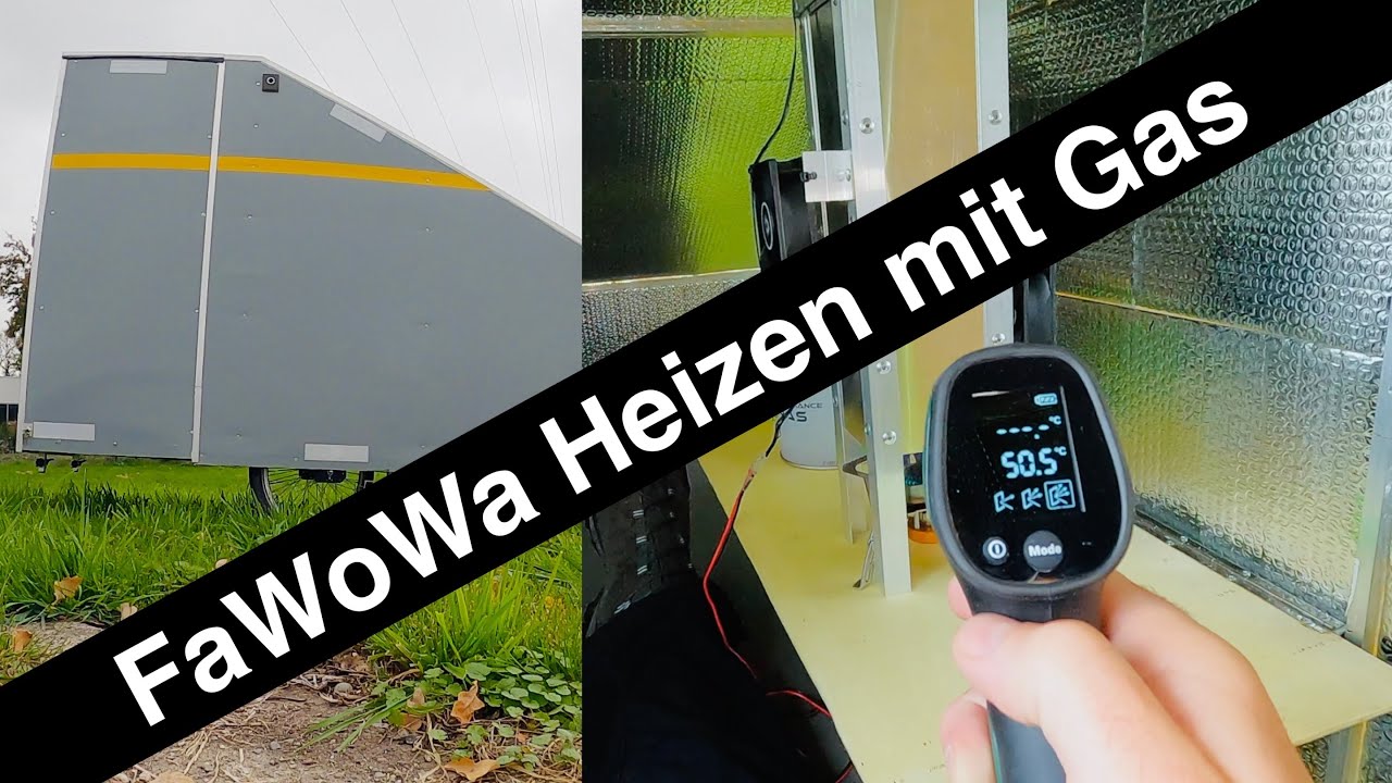 Fahrradwohnwagen Heizungstest / Wie schnell kann ich Heizen mit Gas / 30° oder mehr 🤔