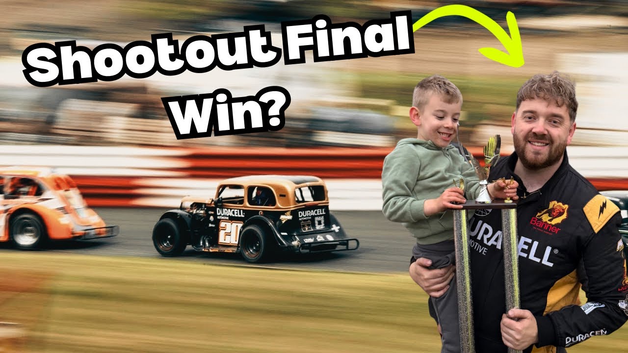 How I won the Oval Track legend cars UK shootout final 🏆(Full races from Hednesford Hills Raceway)