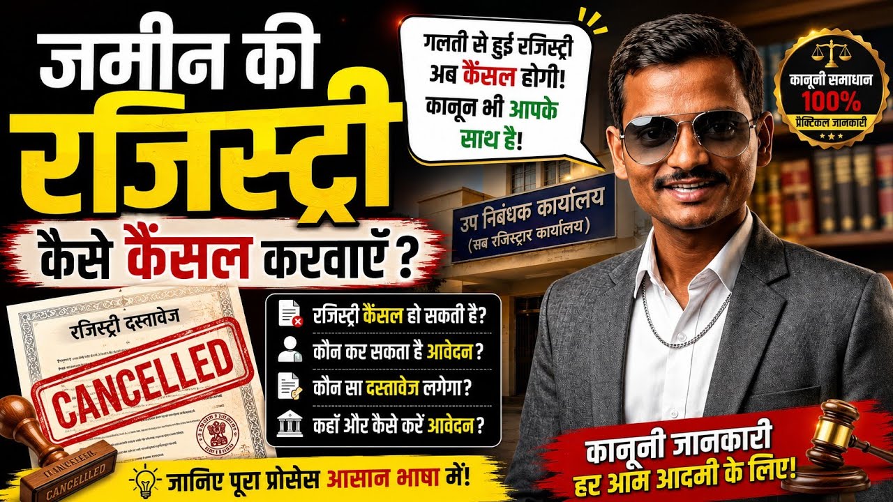 जमीन की रजिस्ट्री कैसे कैंसिल करवा