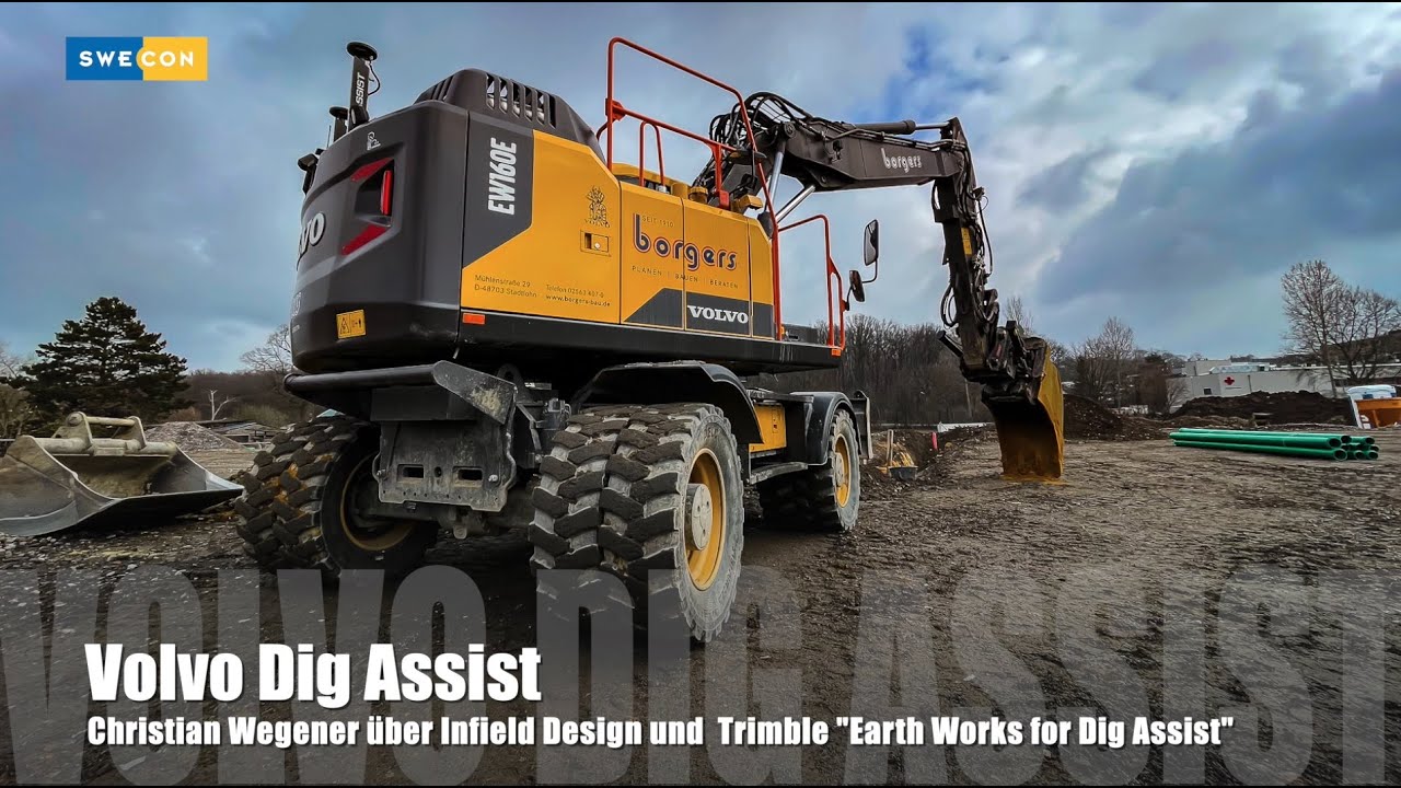 Volvo Dig Assist.... Der Mobilbagger EW160E mit Dig Assist und Trimble 