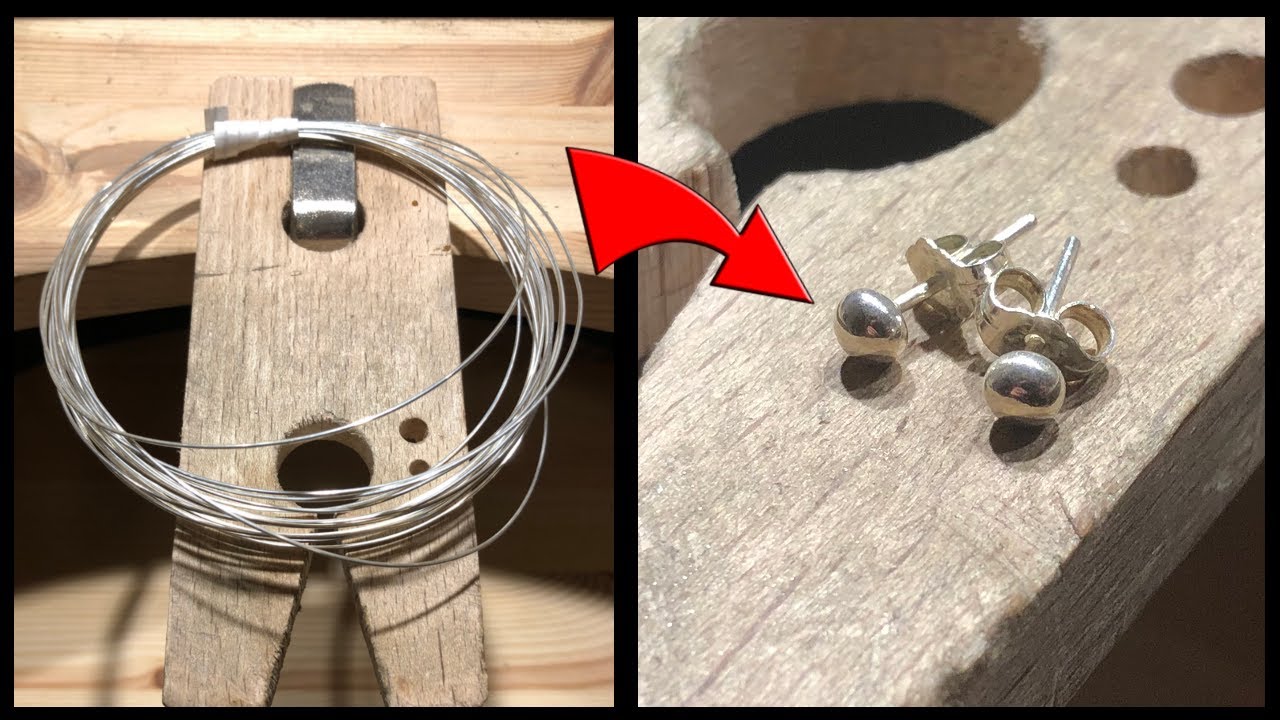 How to make silver stud earrings