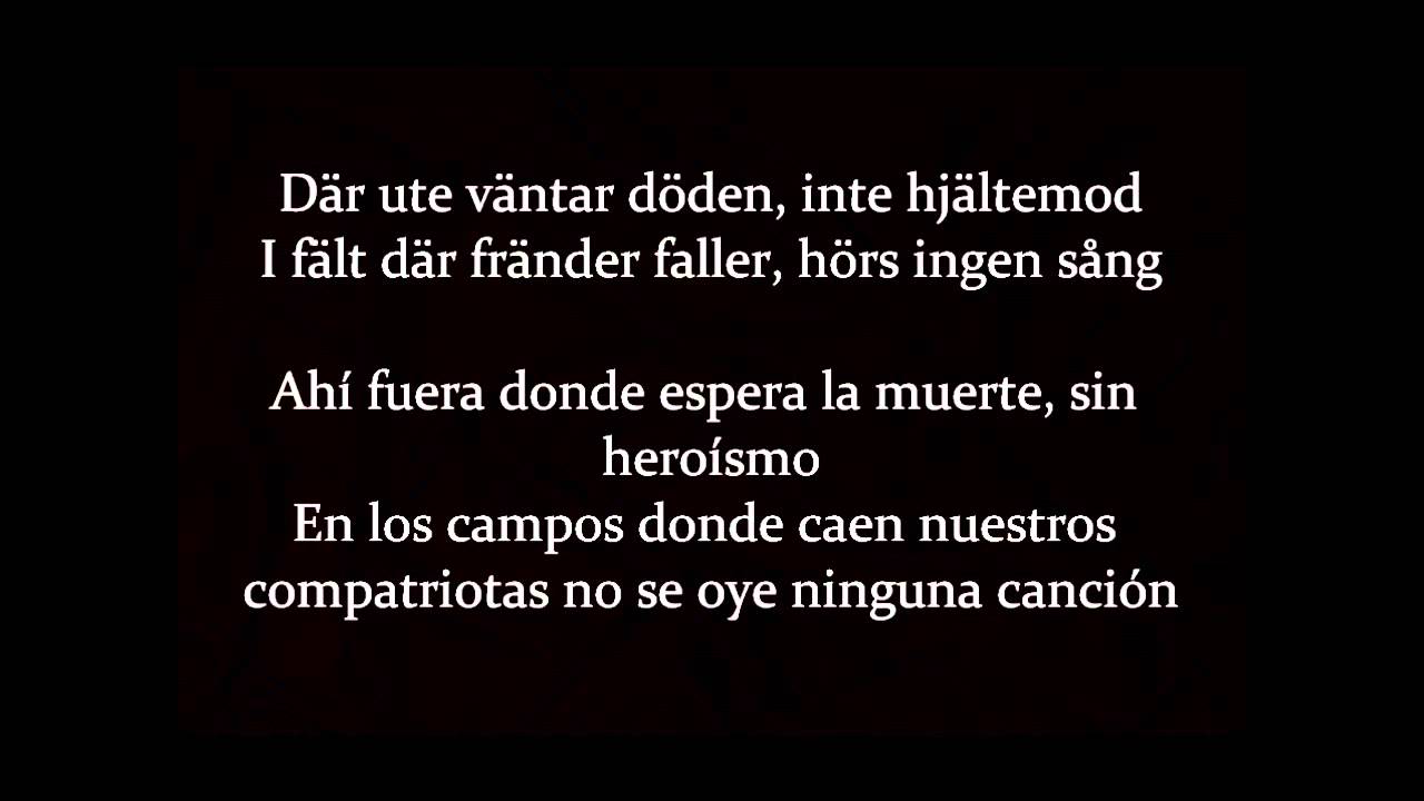 Sabaton ~ En Livstid I Krig  [Swedish Lyrics and Spanish Subs.]