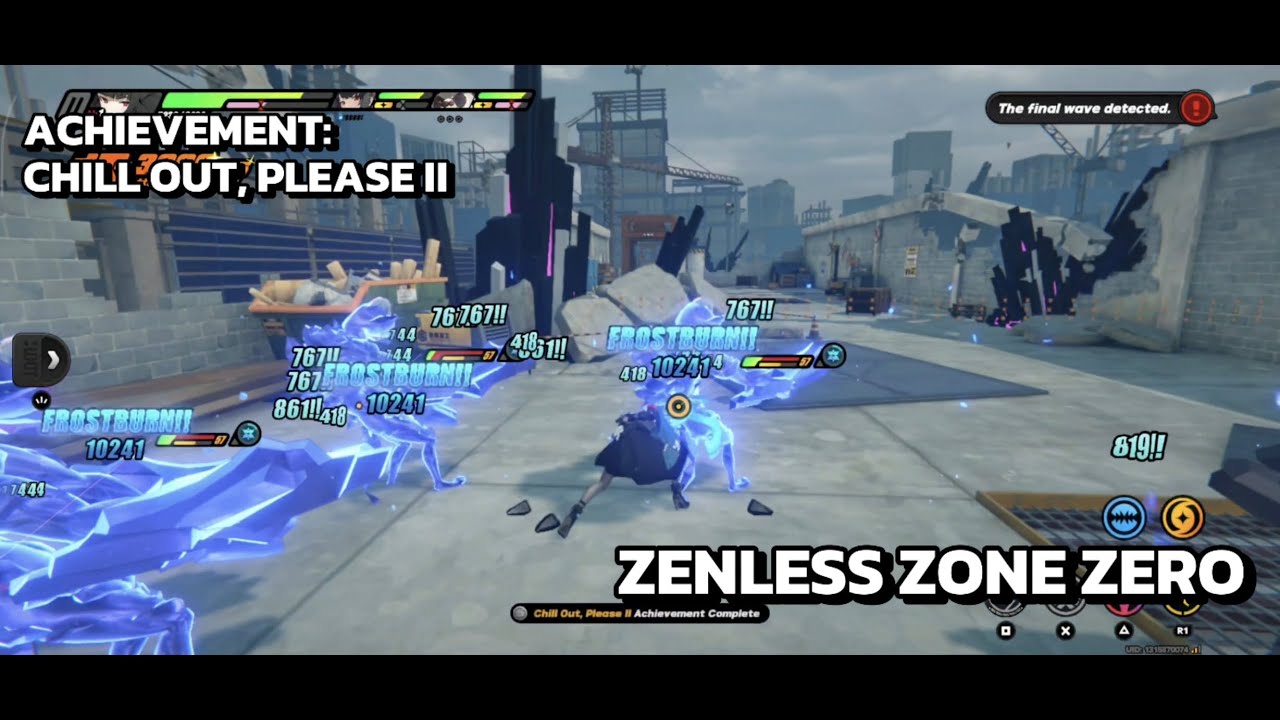 [Zenless Zone Zero Achievement] Chill Out, Please II: Attribute Anomaly 50 Times With Ice Agents