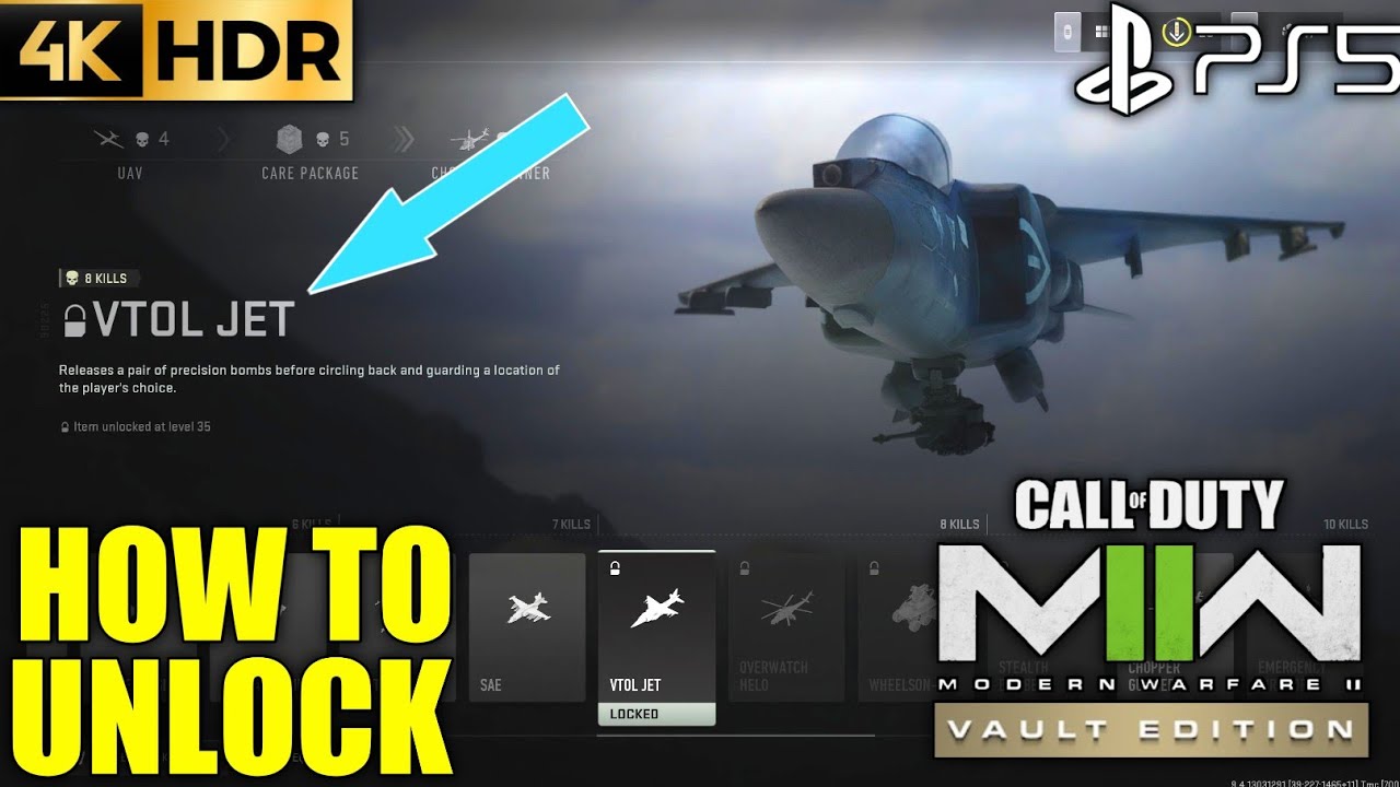 How to Unlock VTOL JET Killstreak MW2 | How to Get Vtol Jet MW2 | MW2 VTOL JET Killstreak | COD MW2