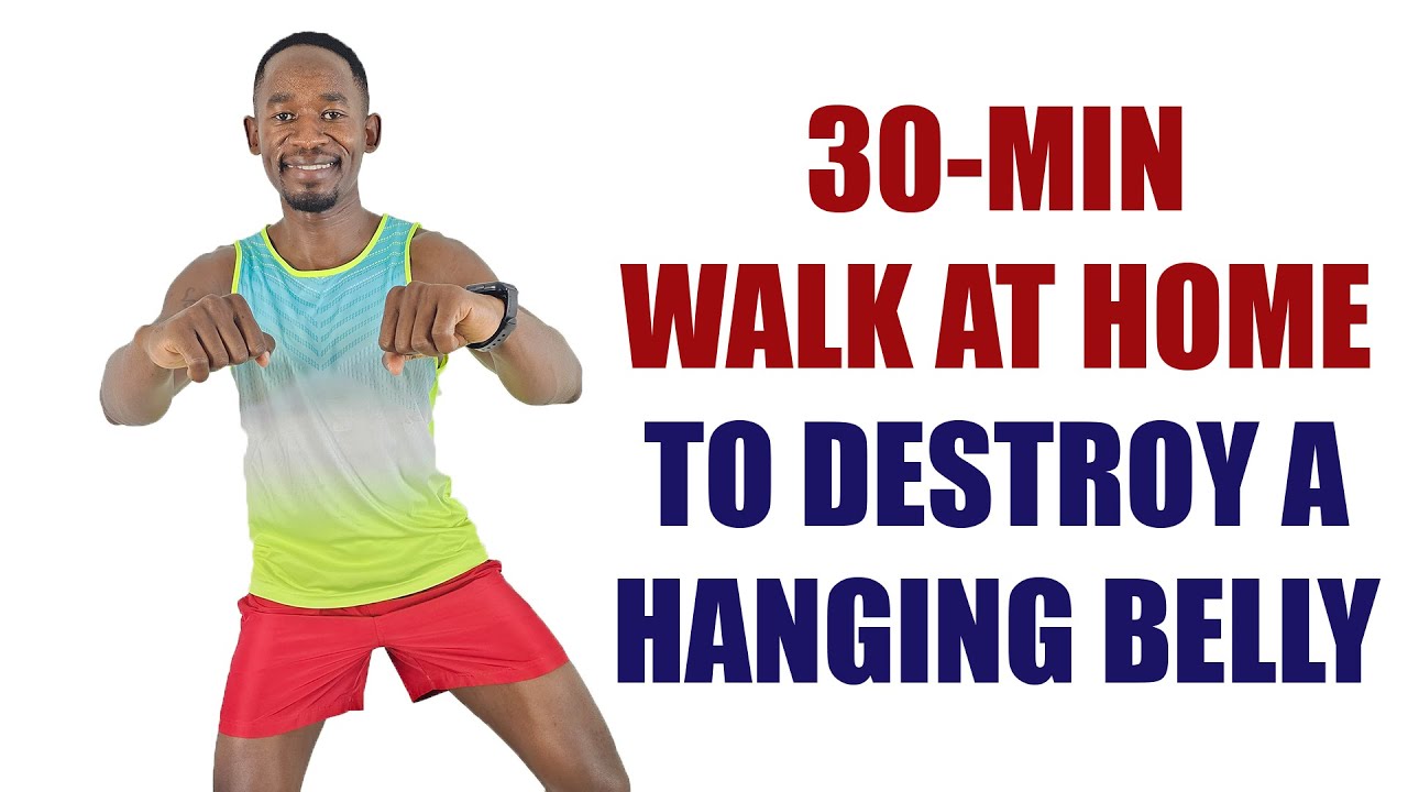 30-Minute Walk at Home Workout to Destroy A Hanging Belly🔥290 Calories🔥