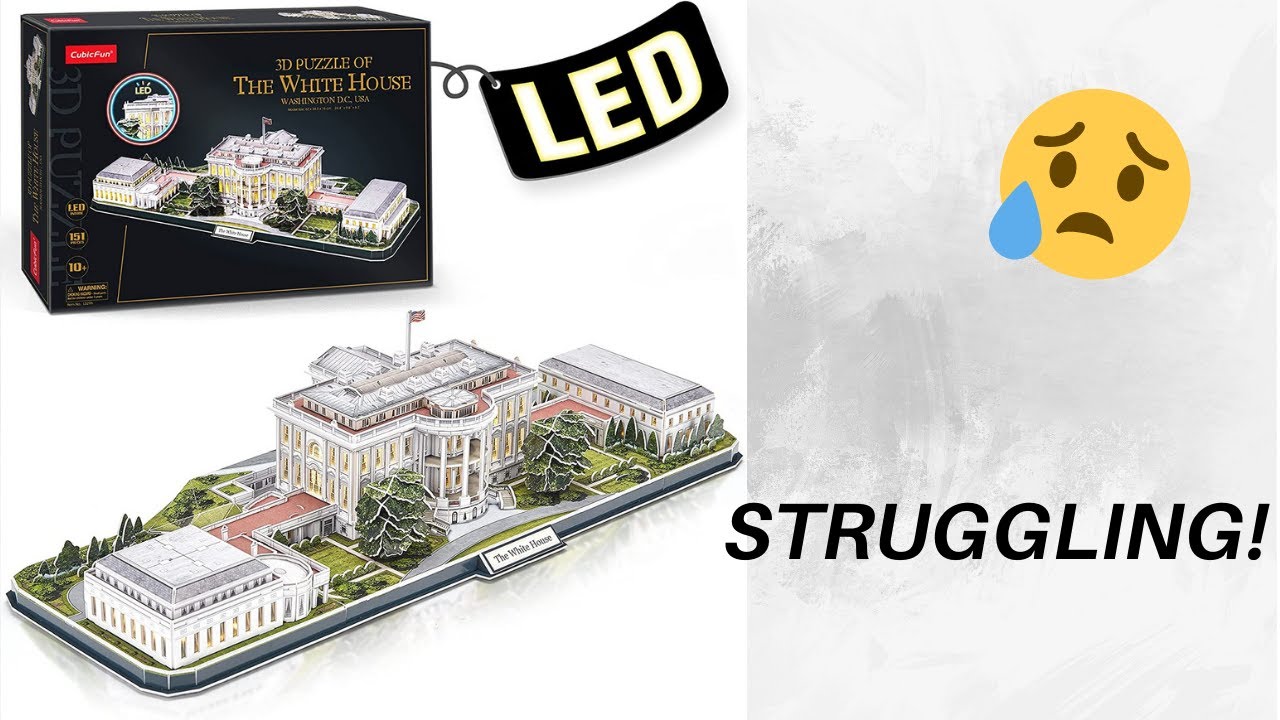 Struggling to Do a CubeFun 3D White House Puzzle - Build and Review