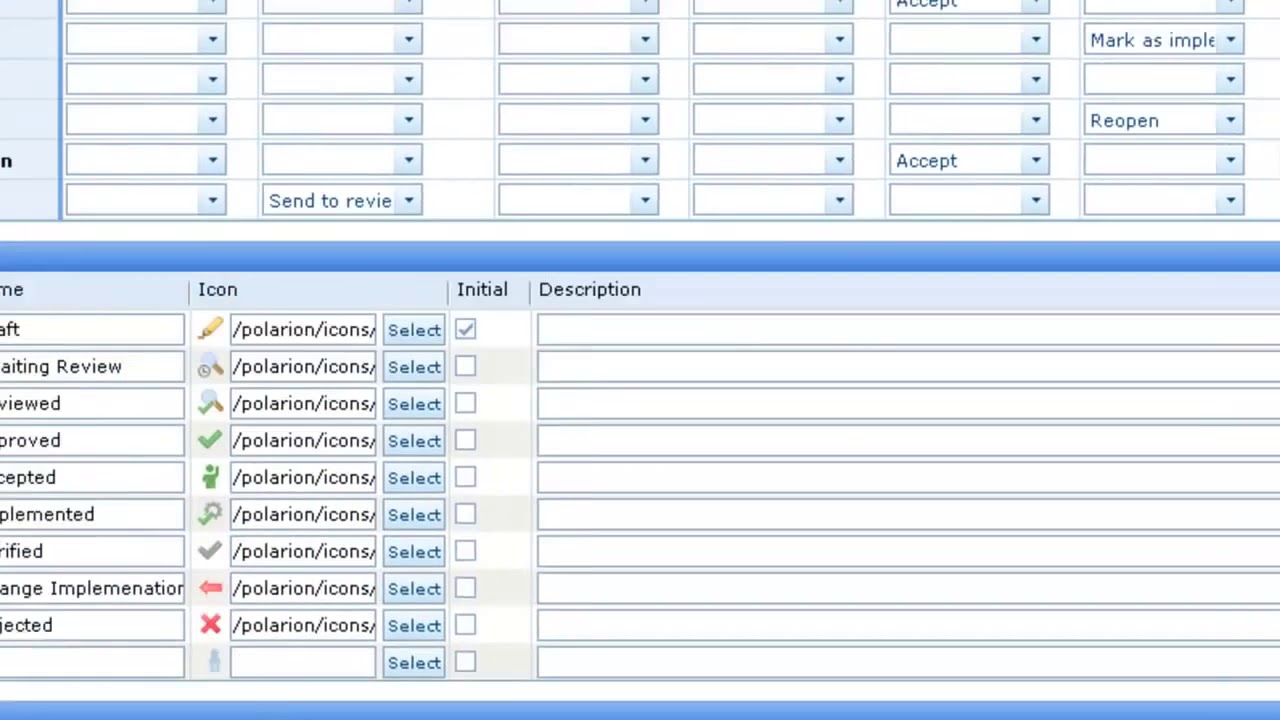 Basic Workflow Configuration in Polarion