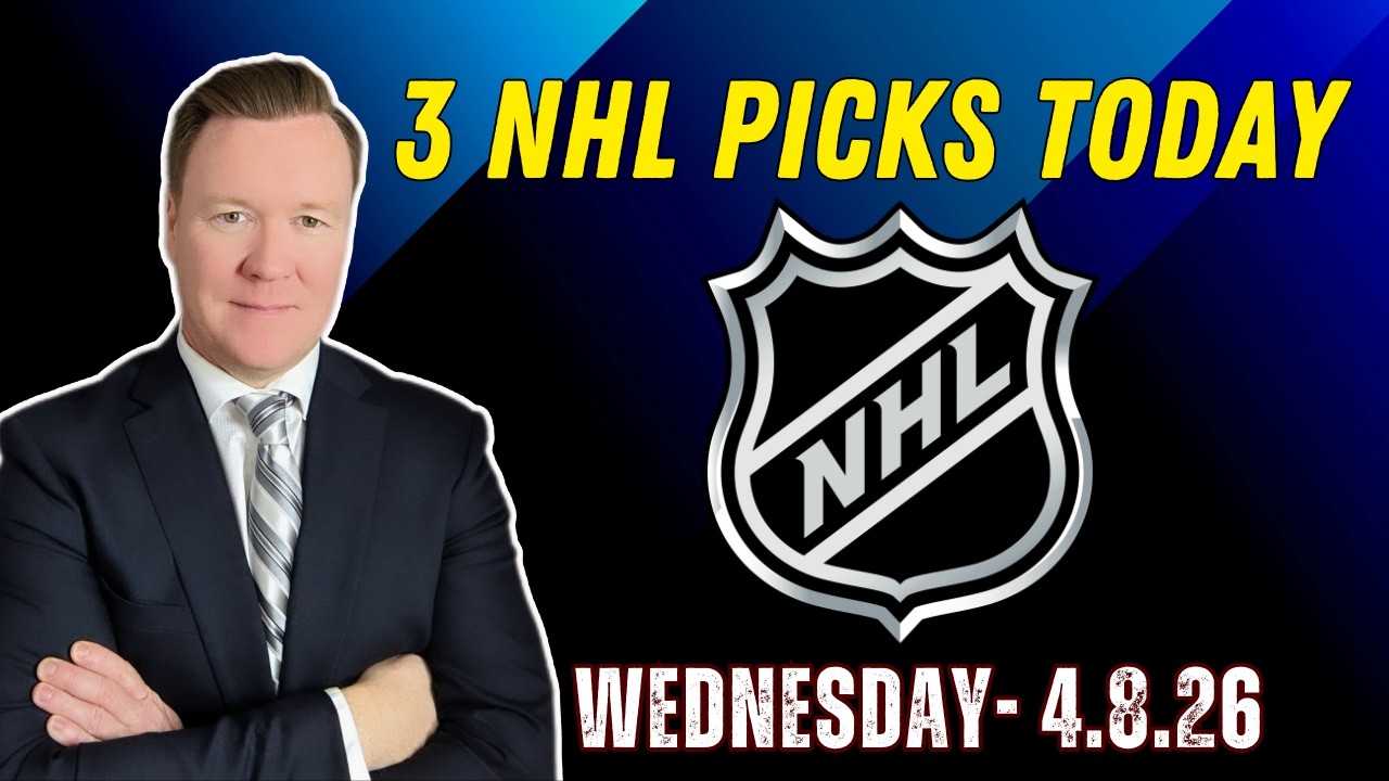Wednesday 3 NHL Betting Picks l 4/8/26 l Vernon&rsquo;s Best NHL Bets, Expert Picks and Predictions
