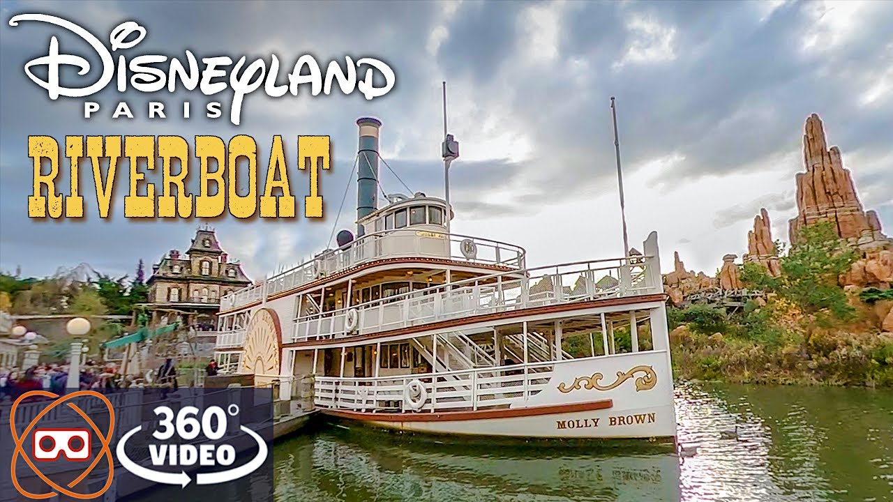 [5K 360] Disneyland Paris Riverboat - Full Rivers of the Far West Ride 360° POV