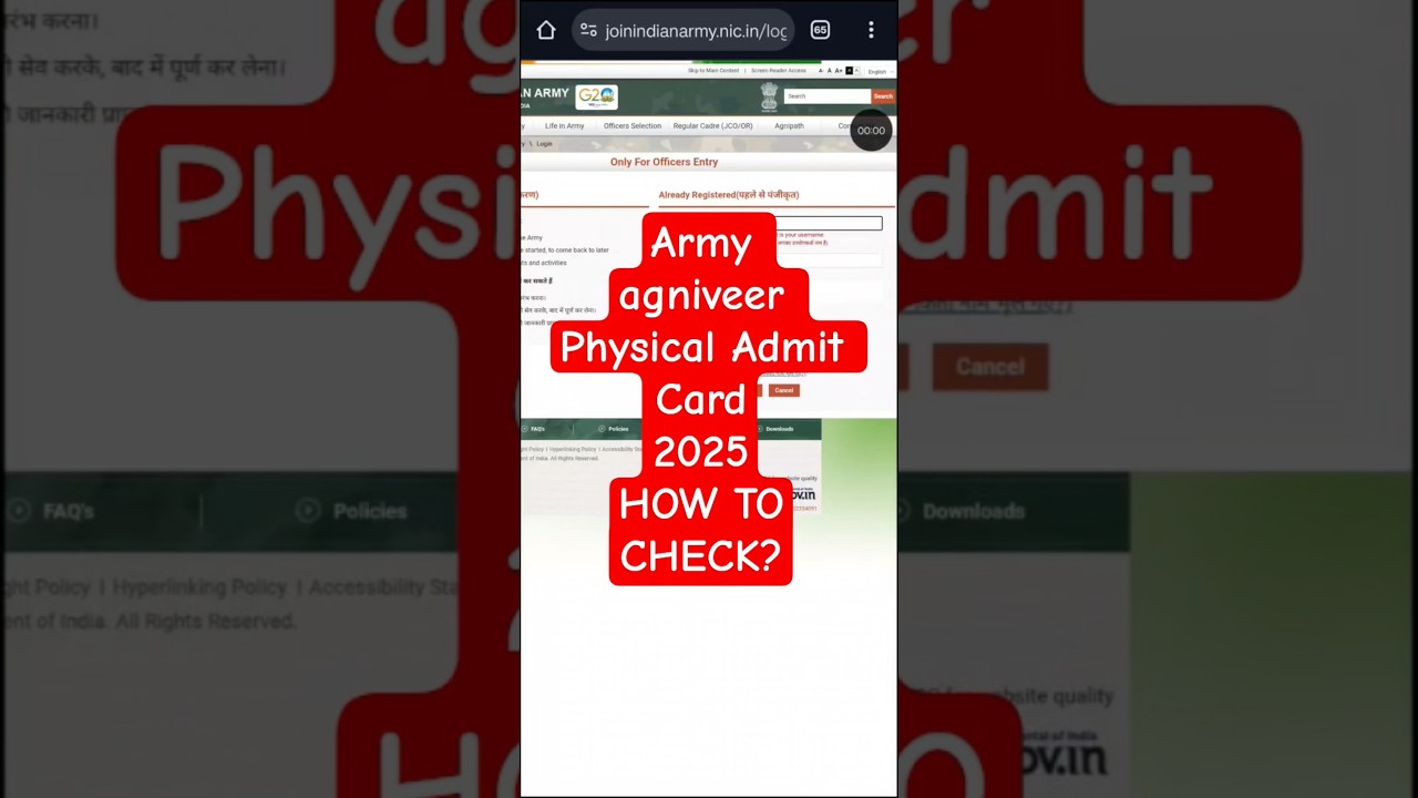 Army Agniveer Physical Admit Card 2025 || Agniveer Physical Admit Card 2025 how to download