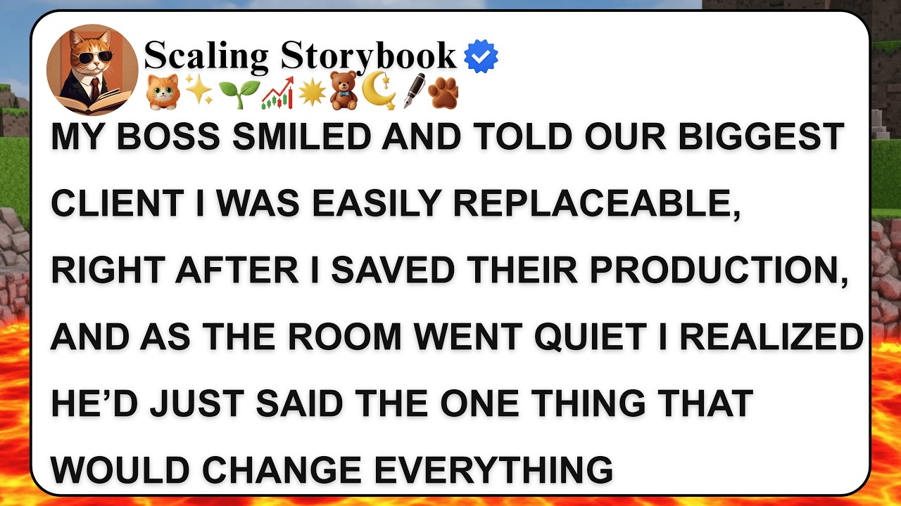 MY BOSS SMILED AND TOLD OUR BIGGEST CLIENT I WAS EASILY REPLACEABLE, RIGHT AFTER I SAVED THEIR PRODU