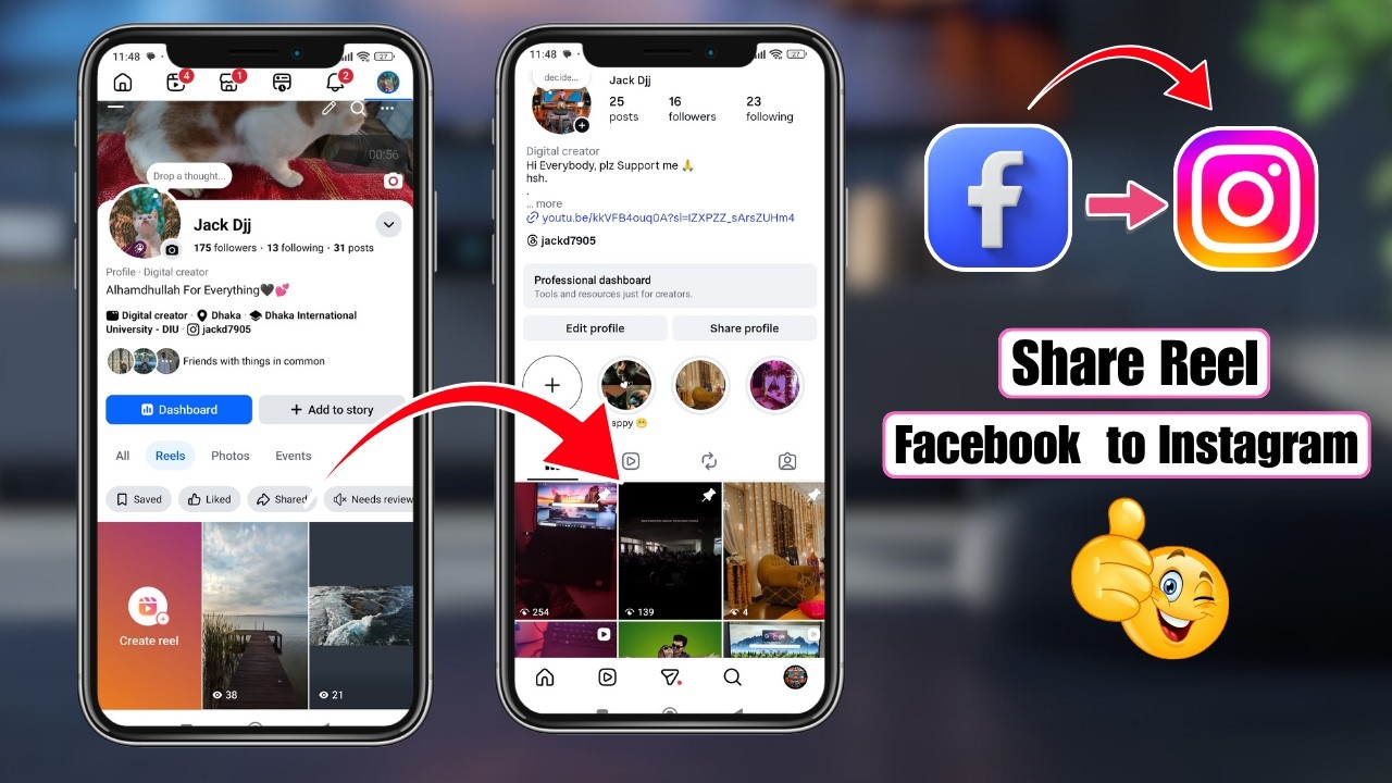 Как поделиться видеороликами Facebook Reels в Instagram