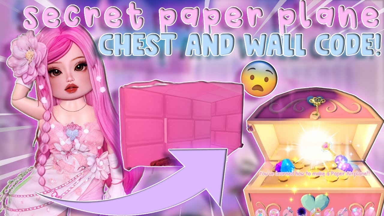 How to find the SECRET PAPER PLANE CHEST AND YOUR WALL CODE!! | ROYAL HIGH