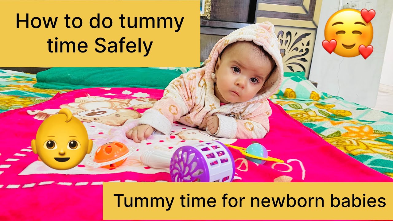 Tummy time for newborn 👶 baby how to do tummy time safely 🥰