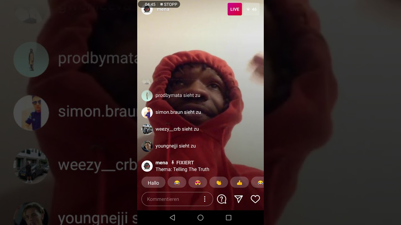 Mena über Sierra Kidd (Instagram Livestream (13.12.2020)) höhö 1312