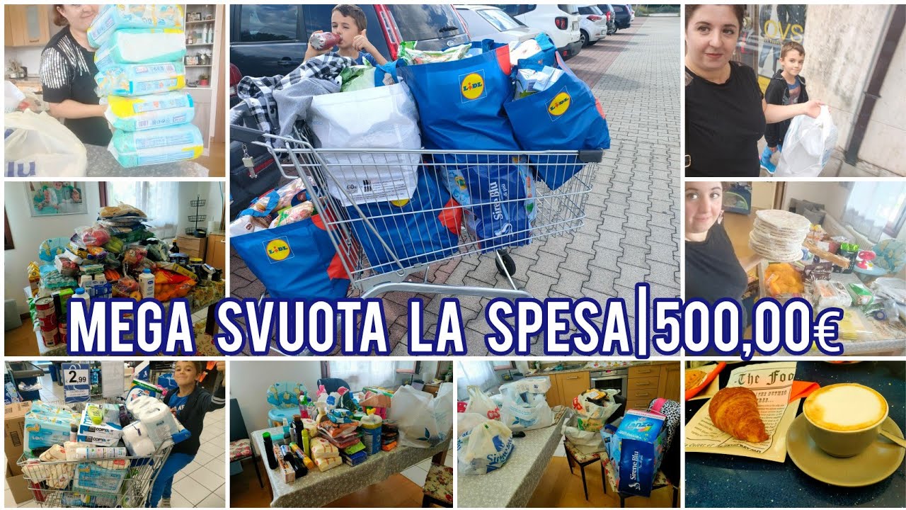 MEGA SVUOTA LA SPESA LIDL XXXL 500,00€ | Famiglia di sei, mamma di tre ❤️