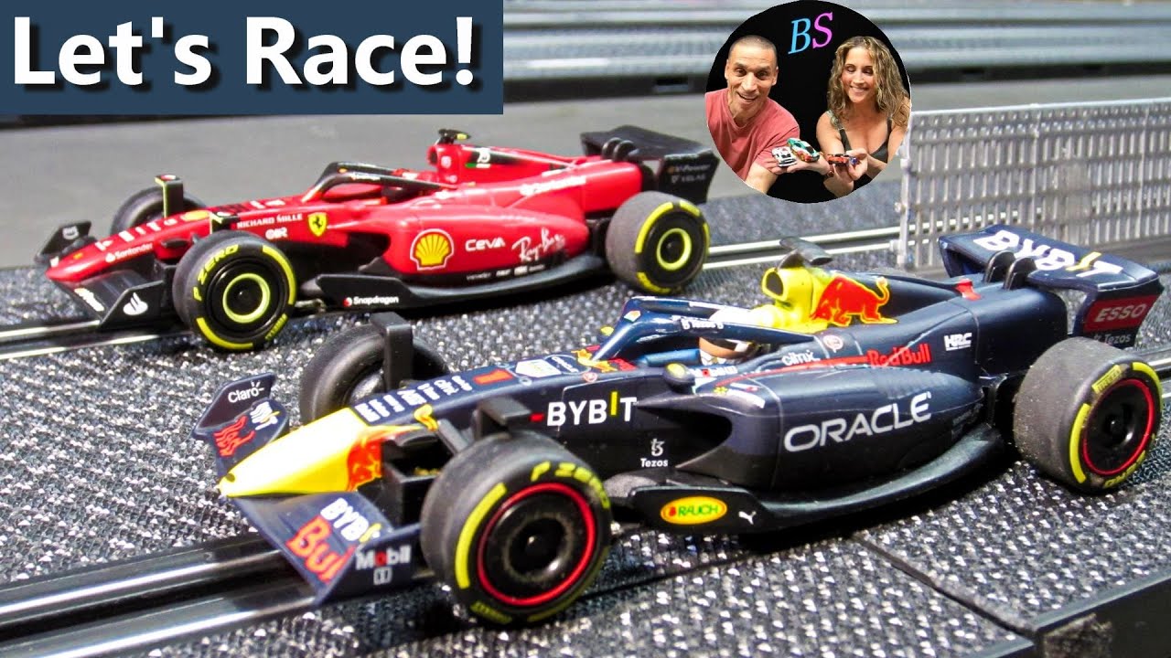 Carrera Go 1/43 F1 Indy UNBOXING & slot car race WHO WILL WIN?
