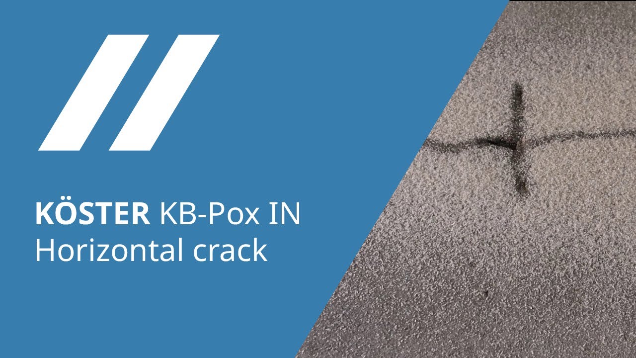 KÖSTER KB-Pox IN – Horizontal cracks structural repair with 2 component epoxy injection resin