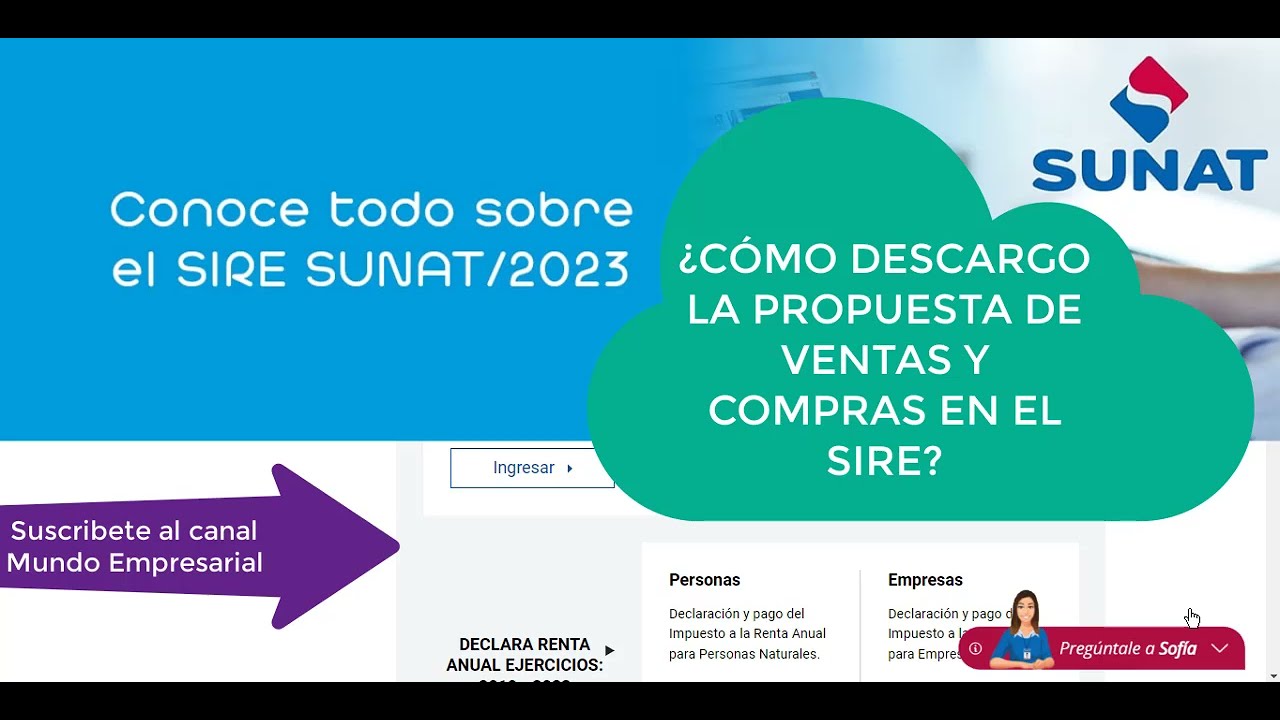 Como descargar la propuesta de Compras y Ventas del SIRE - SUNAT 2024