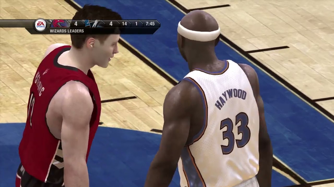 NBA Live 08 Xbox 360 Gameplay - Toronto Raptors vs Washington Wizards