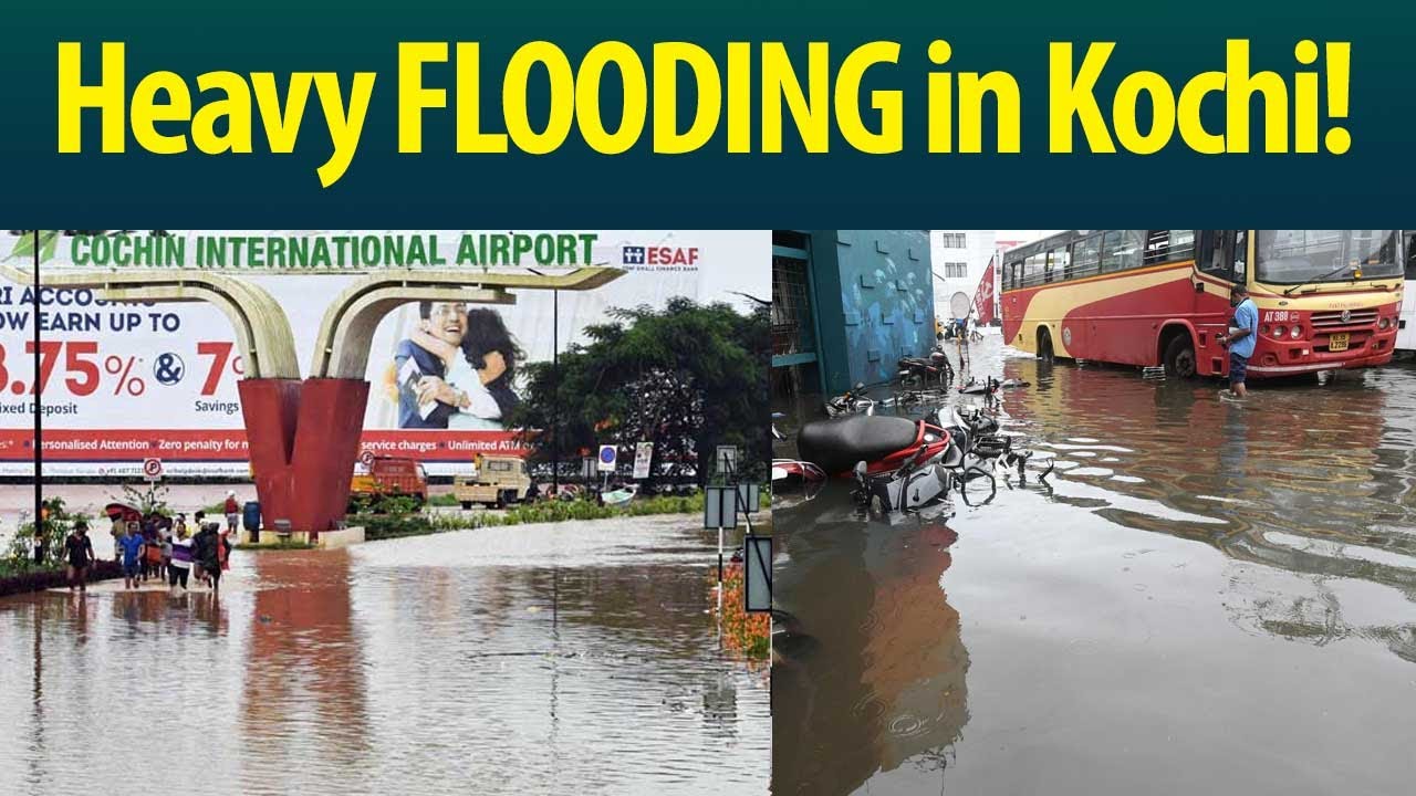 Video: Protest in Kochi as the place get flooded in rainwater