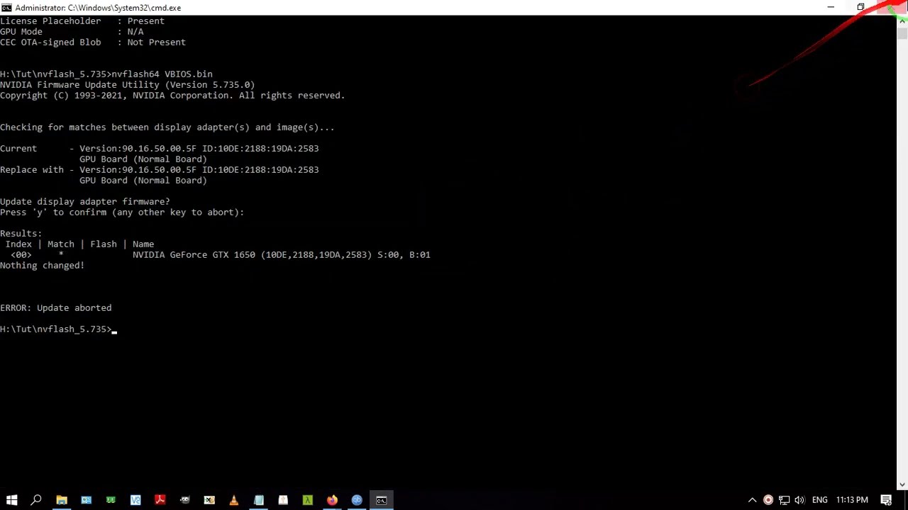 Flash Nvidia BIOS