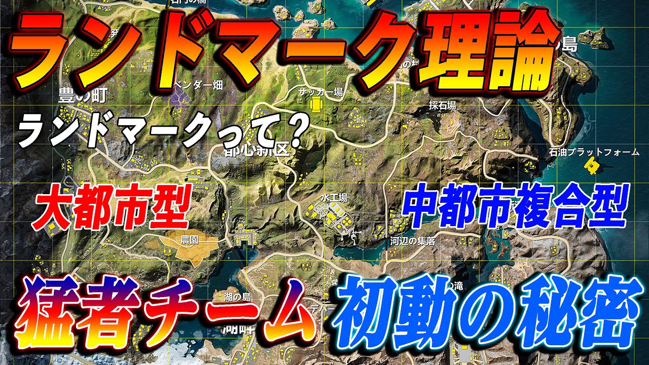 【荒野行動】これを見れば誰でも分かる！猛者チーム初動のランドマーク理論！