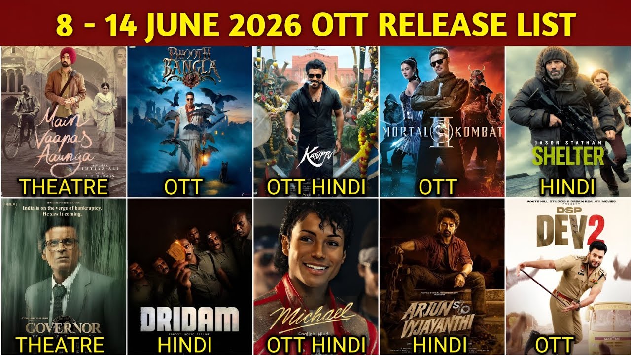 This Week 8 - 14 June OTT Release Movies & Web Series Update | Karuppu Hindi OTT | Netflix, Zee5