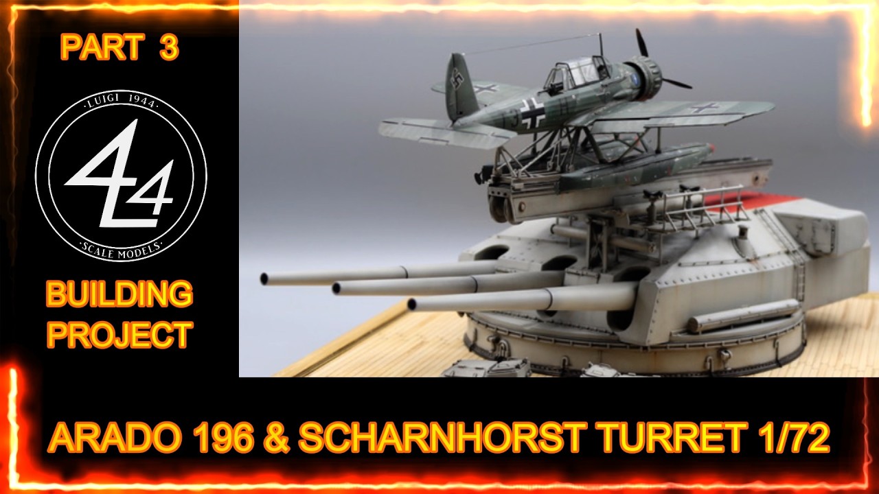 ARADO 196 & SCHARNHORST TURRET 1/72 REVELL & TAKOM (PART 3)