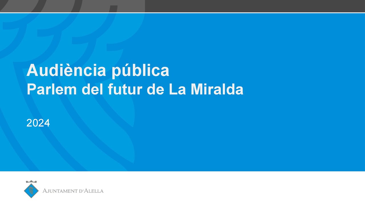 L'Ajuntament inicia amb una Audiència Pública el procés de revisió del Pla Parcial de La Miralda