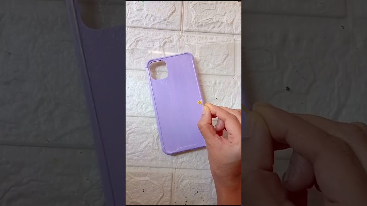 Lets Paint A Phone Cover | DIY phone cover with Acrylic Paints #shorts #art