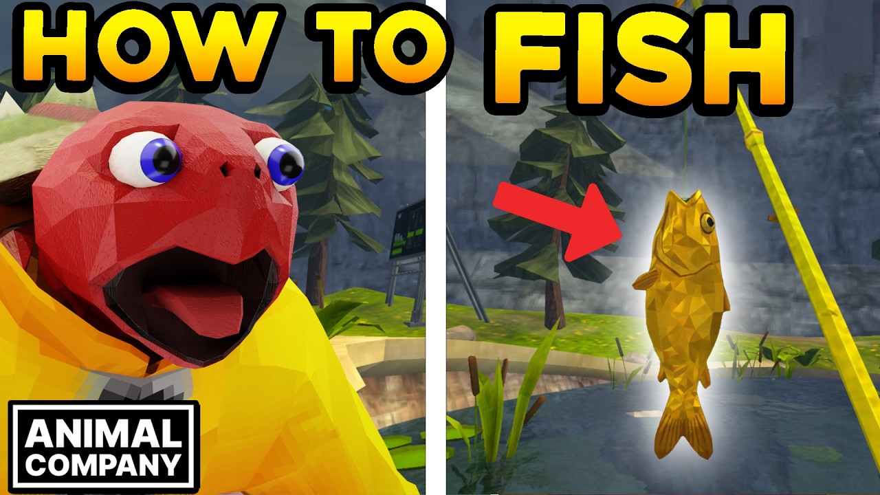 How To FISH and UNLOCK ALL BAIT In Animal Company...