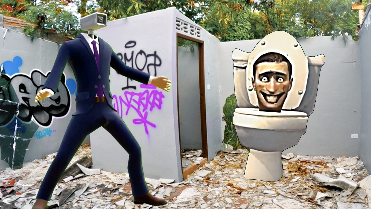 Skibidi Toilet Melawan Cameraman Animasi Dalam Kehidupan Nyata