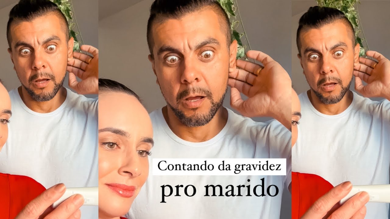 CONTANDO DA GRAVIDEZ PRO MARIDO - Naiumi Goldoni e André Moreira #maede3 #maternidade #paternidade