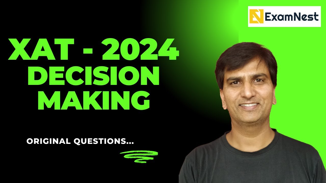 XAT 2024 Solutions | Decision Making | Previous Year Paper | Original Questions | MBA | XAT BDM