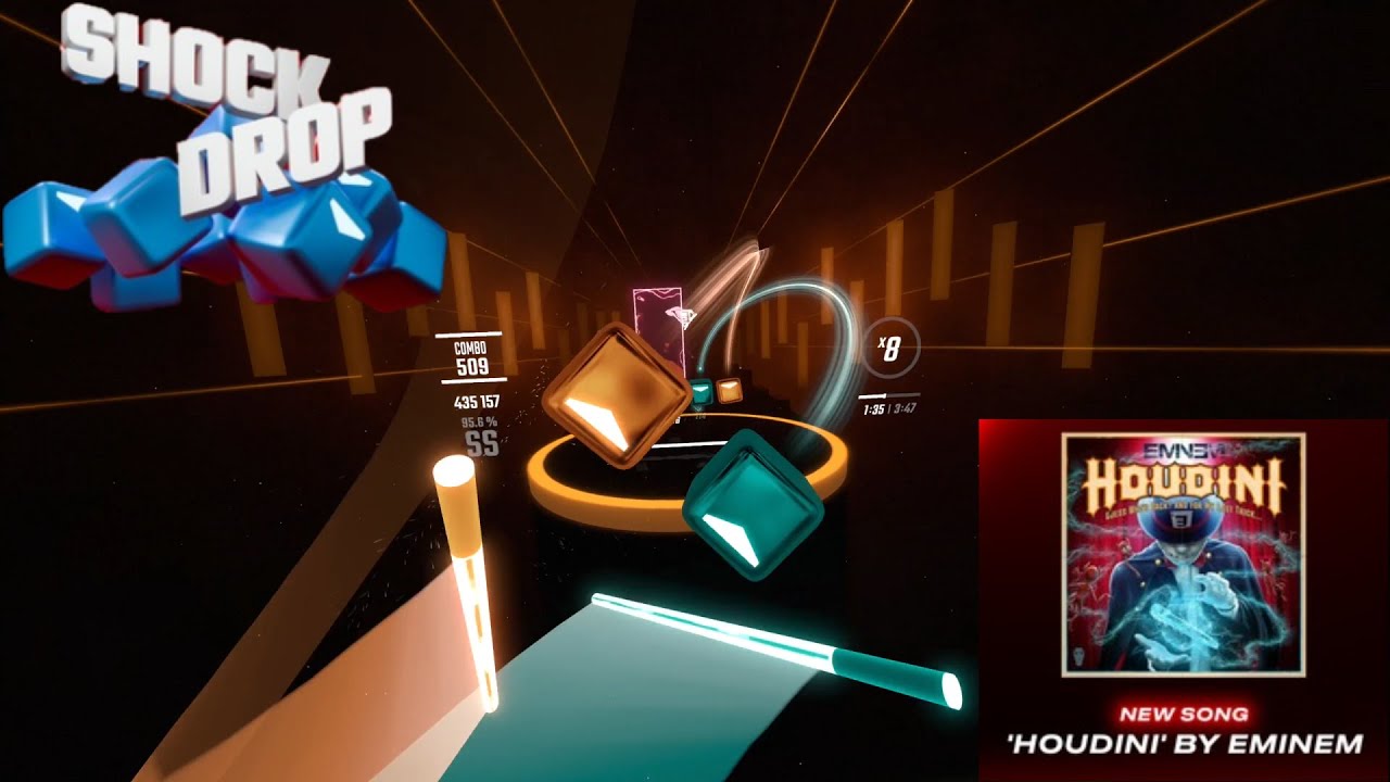 Houdini - Eminem (Explicit) | Expert+ | Full Combo! | New Shock Drop in Beat Saber