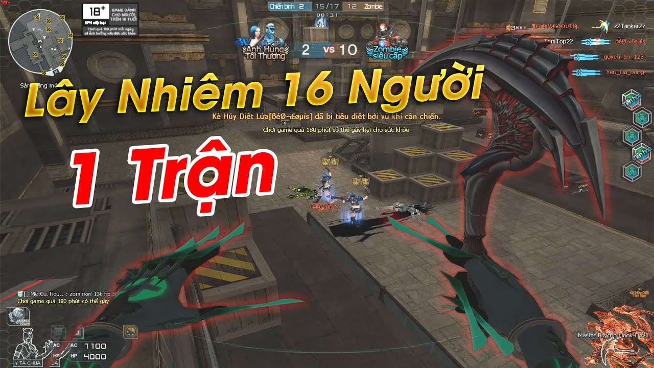 Hóa Zombie Cào 16 Người Lây Nhiễm Với Tiêu Diệt Hero - Rùa Ngáo