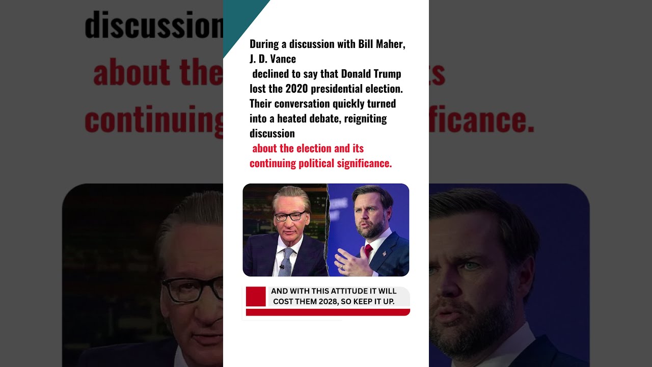 J.D. Vance Refuses to Concede 2020 Election During Exchange With Bill Maher