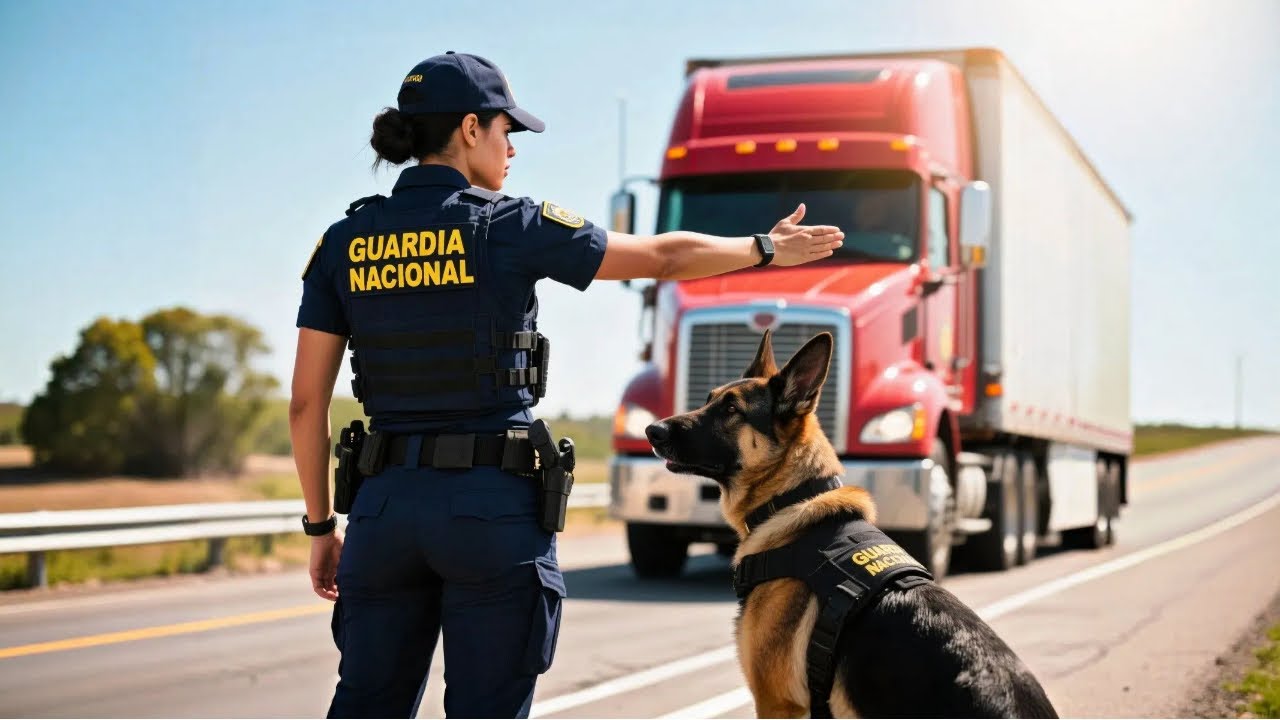 CAMIONERO ES DETENIDO POR MUJER POLICÍA… Y RECONOCE UN ROSTRO QUE JAMÁS PENSÓ VOLVER A VER