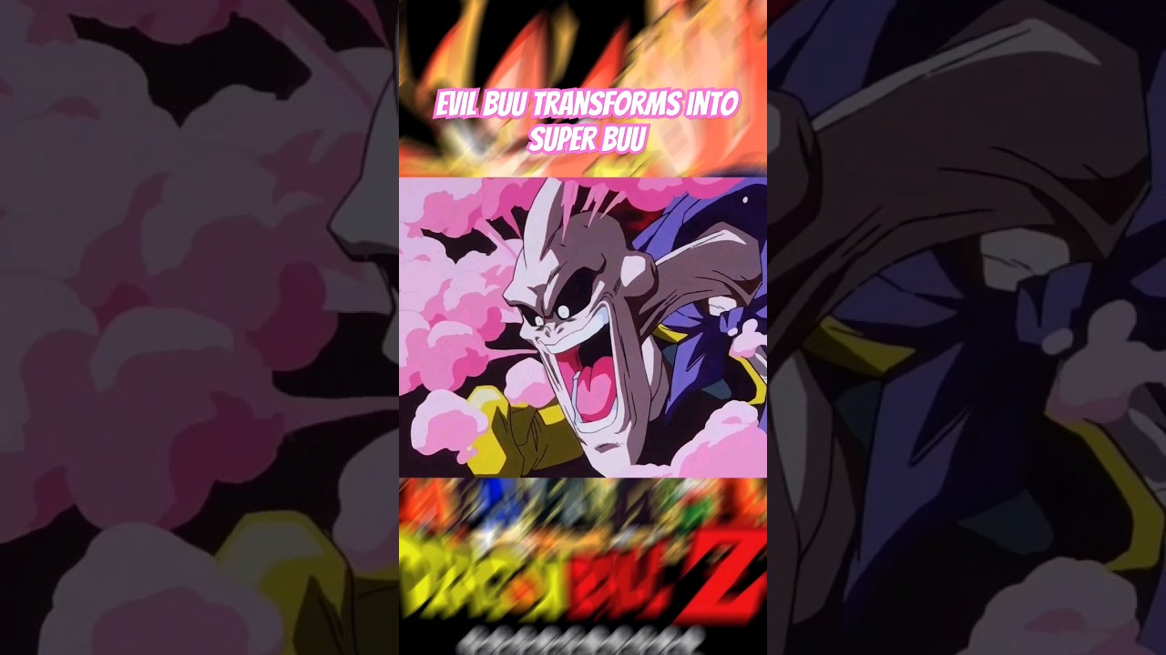 Evil Buu Transforms into Super Buu #dbz #dragonball #buu