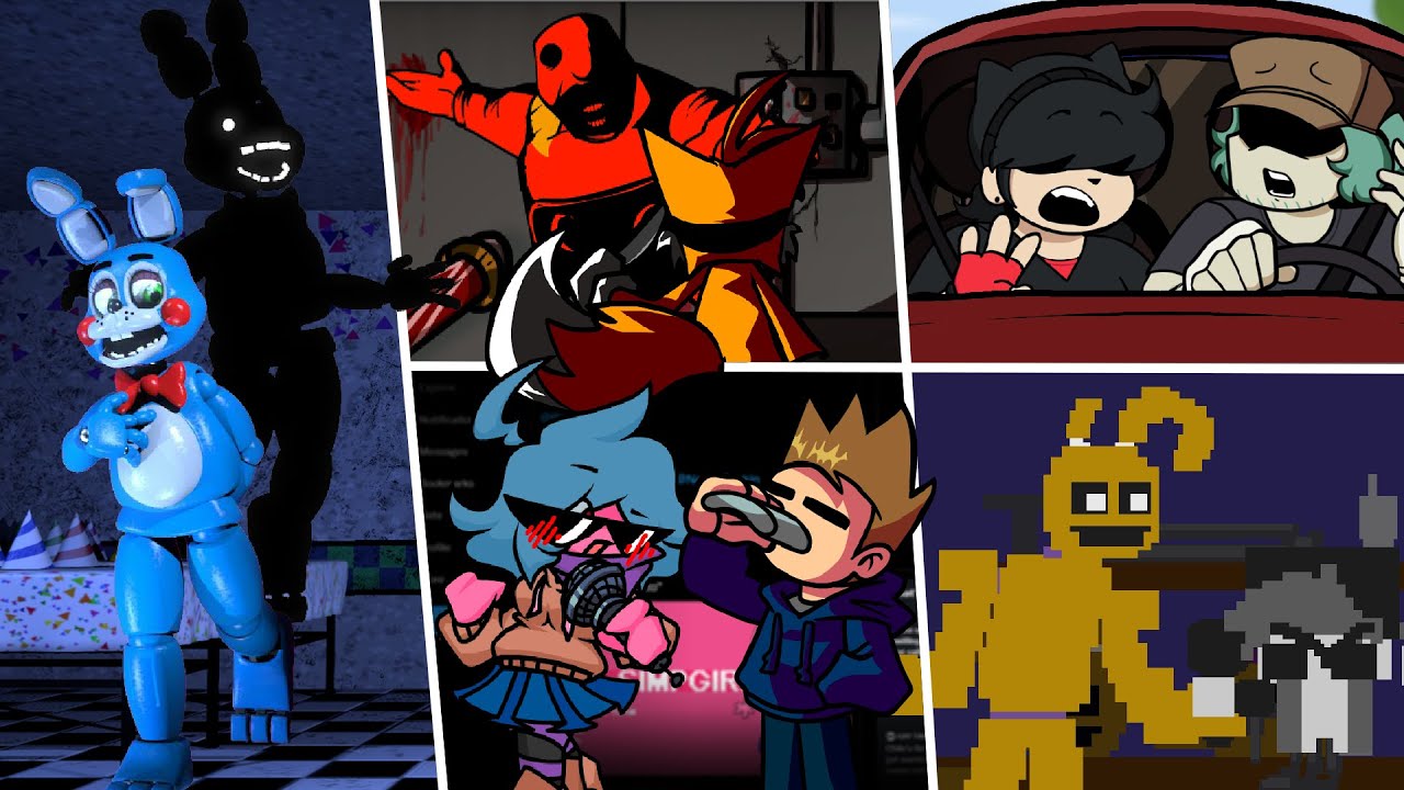 FNF Hop To It - But Every Turn A Different Character Sings It! | FNAF 2 Mod