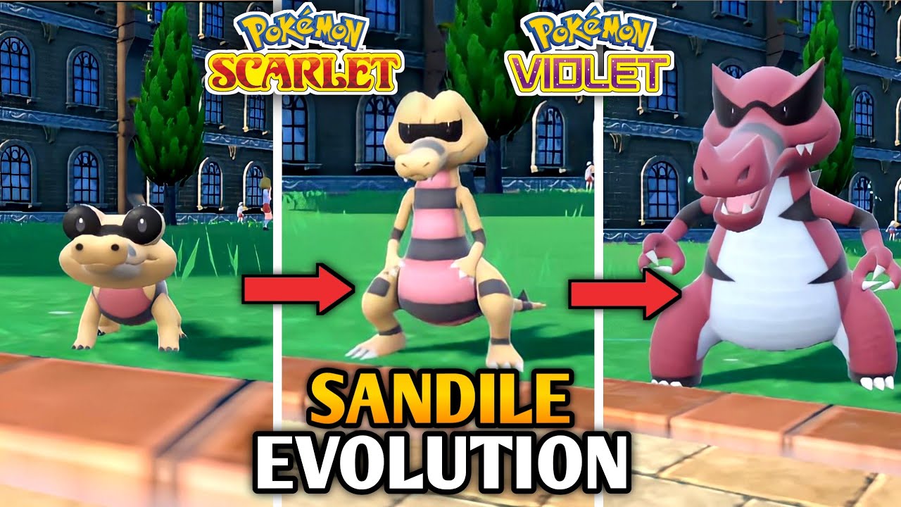 How To Evolve Sandile Into Krokorok And Krookodile In Pokemon Scarlet And Violet | Paldea Pokedex