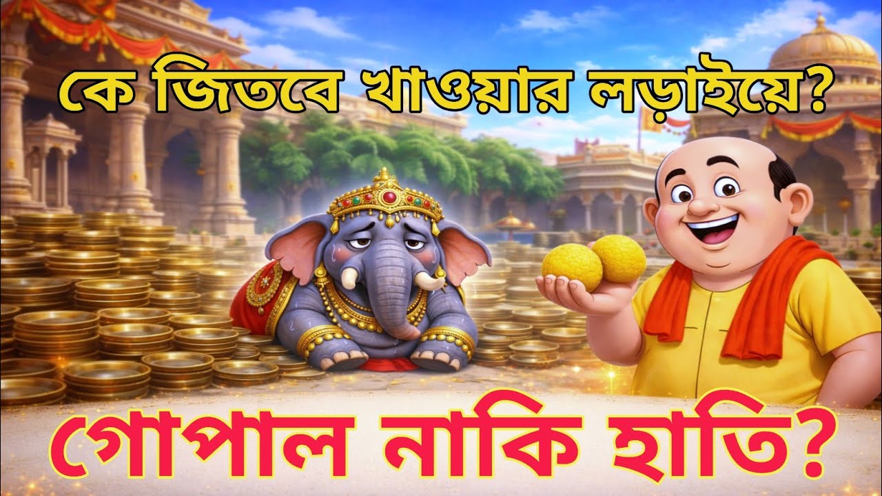 হাতির সাথে গোপাল ভাঁড়ের খাওয়ার লড়াই! অবিশ্বাস্য বুদ্ধির খেলা 🐘😂 | গোপাল দাদা | Gopal Bhar 2026