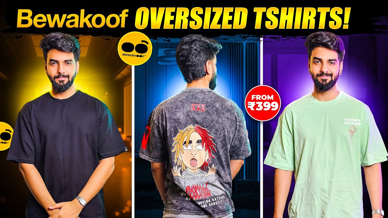 9 Bewakoof HONEST review of oversized tshirts! 🔥 Tshirts under 1000 | Lakshay Thakur